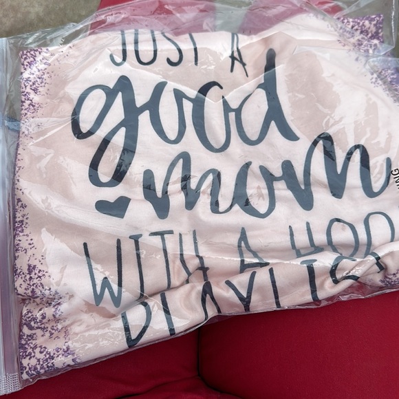 Just A Good Mom with A Hood Playlist Vintage Bleached T Shirts for Women Mom - Picture 2 of 3